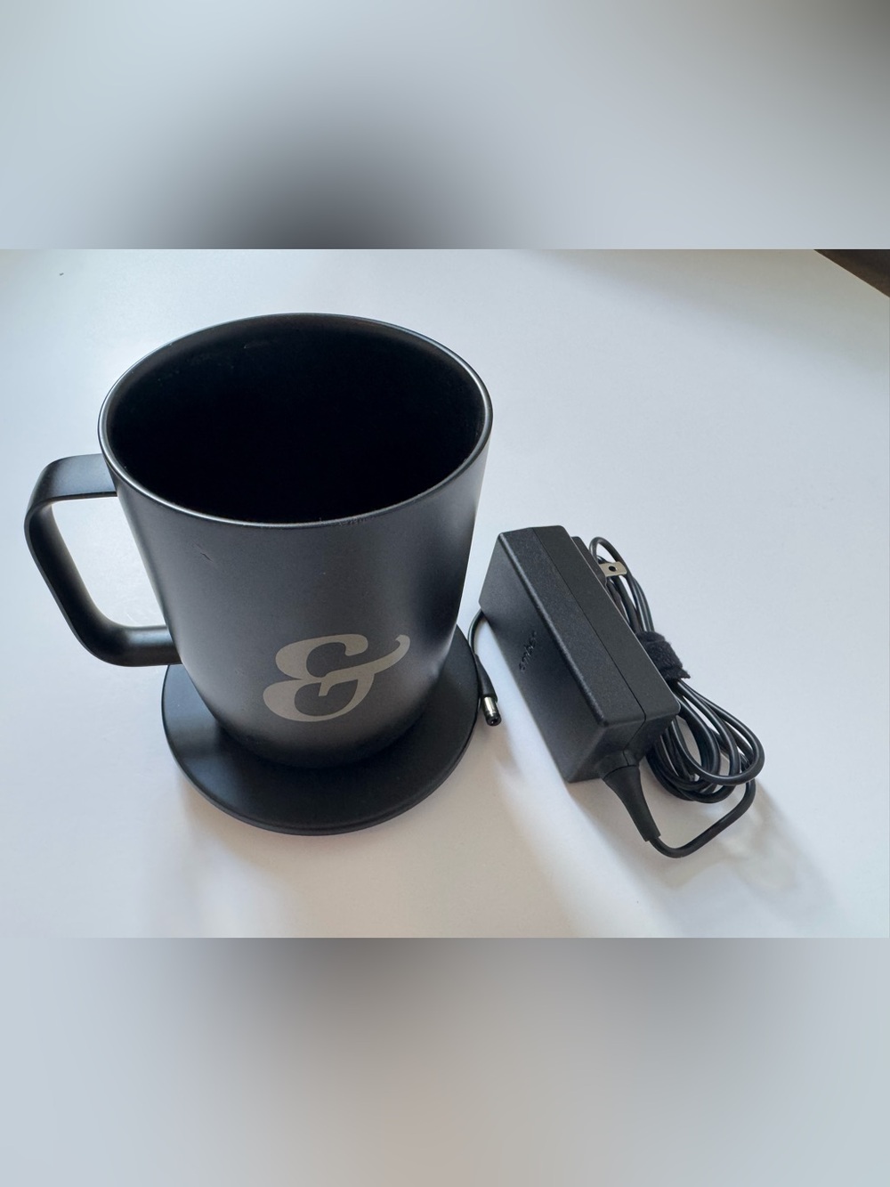 Ember Smart Heated Coffee Mug 2 (10 oz, Black) with Charging Coaster & Plug